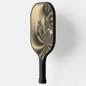 Antiek goud vloeiende fractal pickleball paddle (Links)