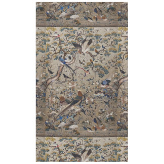 Antiek, goud, zijde, natuur, schilderen, azian, vo tafelkleed