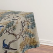 Antiek, goud, zijde, natuur, schilderen, azian, vo tafelkleed (Voorbeeld)