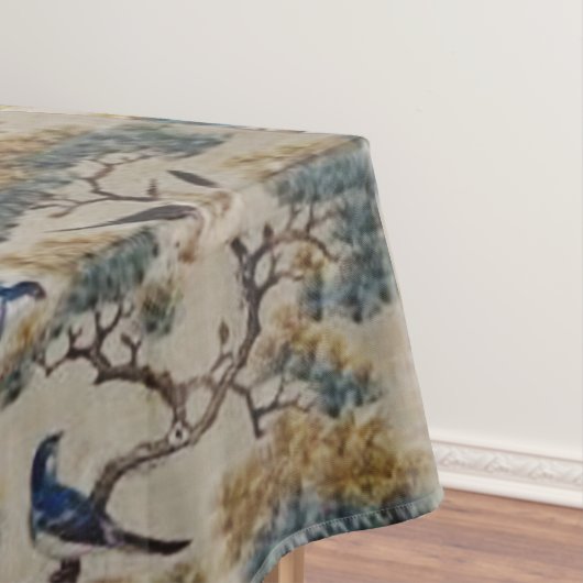 Antiek, goud, zijde, natuur, schilderen, azian, vo tafelkleed (Voorbeeld)