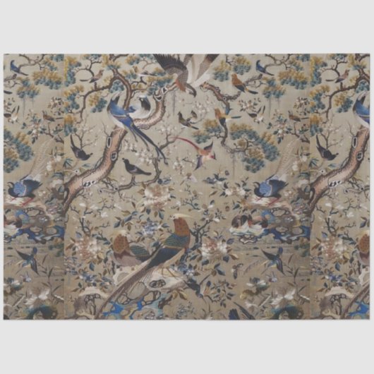 Antiek, goud, zijde, natuur, schilderen, azian, vo tissuepapier (Voorkant)