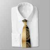 , antiek, goud, zwart, patroon, chic, elegant, stropdas (Gebonden)