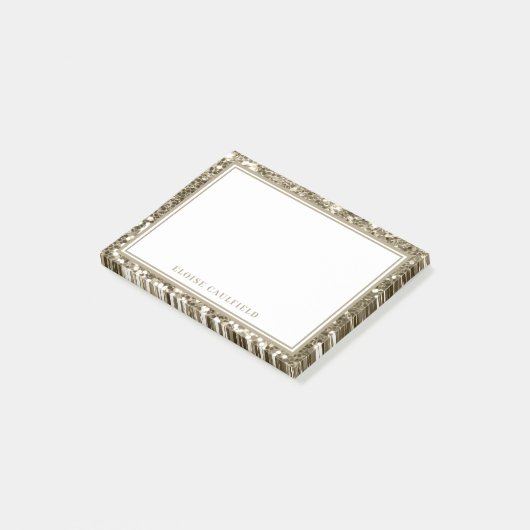 Antiek goudbruidsnaam Favor Post-it® Notes (Schuin)