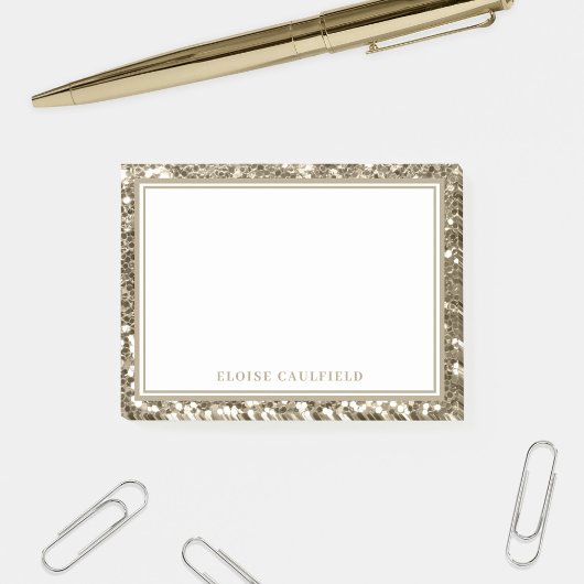 Antiek goudbruidsnaam Favor Post-it® Notes