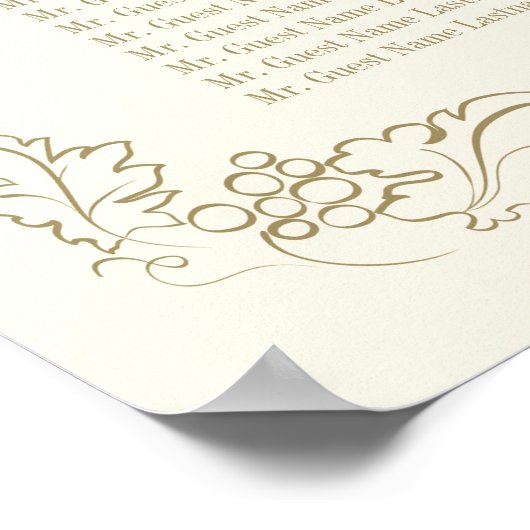 Antiek gouddruiven Weddenschap Poster (Hoek)