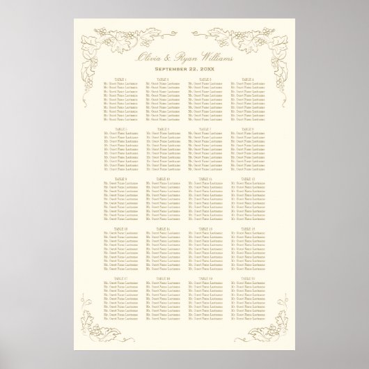 Antiek gouddruiven Weddenschap Poster (Voorkant)