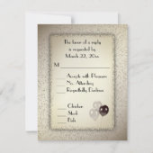 Antiek gouden ballonnen en het menu Glitter RSVP (Voorkant)