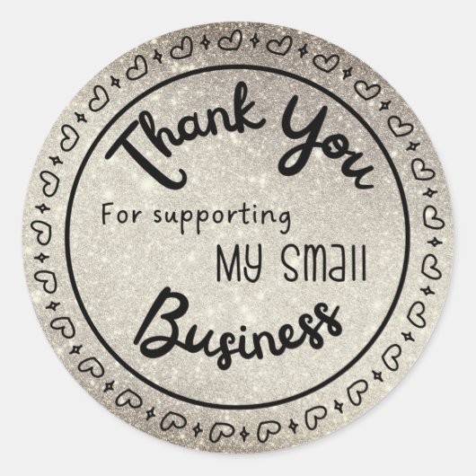 Antiek Gouden Bedankt Sticker Vel (Voorkant)