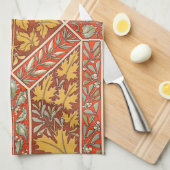 Antiek gouden blad keukenhanddoeken (Quarter Fold)