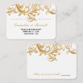 Antiek Gouden Bloemen Trouwplaats Kaarten Plaatskaartje (Voorkant / Achterkant)