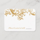 Antiek Gouden Bloemen Trouwplaats Kaarten Plaatskaartje (Achterkant)