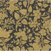 Antiek gouden bloemmotief Indiase lacquerwerk zwar Sticker (Voorkant)