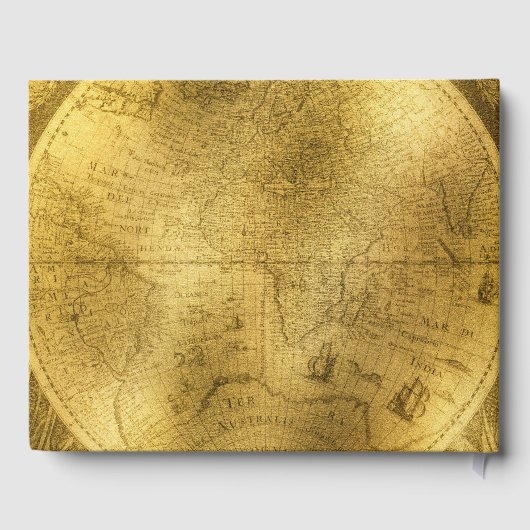 Antiek gouden bruiloft gastenboek (Achterkant)