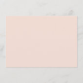 Antiek gouden bruiloft informatie blush roze informatiekaartje (Achterkant)