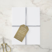 Antiek gouden bruiloft monogram wijnfles cadeaulabel (Met Touw)