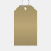 Antiek gouden bruiloft monogram wijnfles cadeaulabel (Achterkant)
