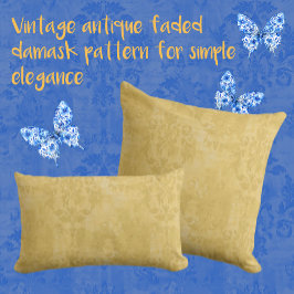 Antiek Gouden Damaskpatroon Kussen