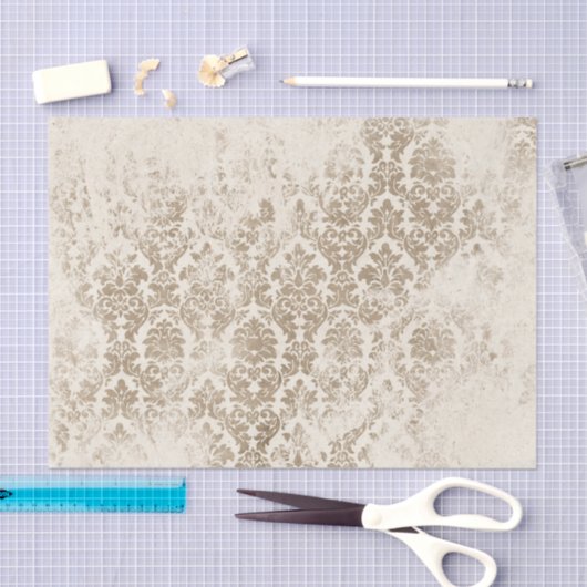 Antiek gouden damast tissuepapier (Craft)