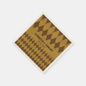 Antiek gouden diamant harlekijn bruiloft servet (Hoek)