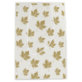 Antiek gouden esdoornblad medium cadeauzakje (Voorkant)