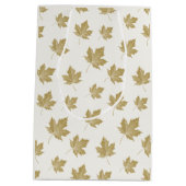 Antiek gouden esdoornblad medium cadeauzakje (Achterkant)