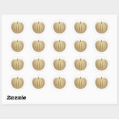 Antiek Gouden Faux Folie Pompoen Herfst Envelope S Ronde Sticker (Vel)