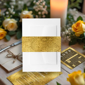 Antiek gouden huwelijksuitnodiging buikband uitnodigingen wikkel