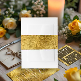 Antiek gouden huwelijksuitnodiging buikband uitnodigingen wikkel