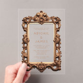  Antiek gouden Lijst bruiloft Acryl Uitnodigingen (Insitu (Draagbaar))
