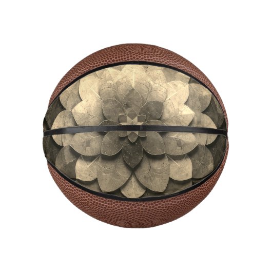 Antiek gouden mandala kunst geweven bloem basketbal (Voorkant)