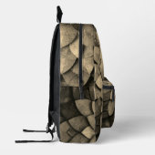 Antiek gouden mandala kunst geweven bloem bedrukte rugzak (Links)