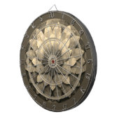 Antiek gouden mandala kunst geweven bloem dartbord (Voorkant Rechts)