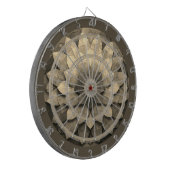 Antiek gouden mandala kunst geweven bloem dartbord (Voorkant Links)