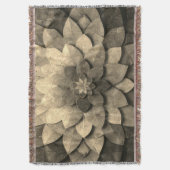 Antiek gouden mandala kunst geweven bloem deken (Voorkant Verticaal)