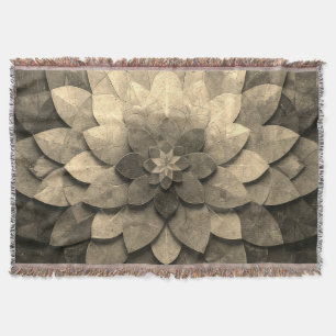Antiek gouden mandala kunst geweven bloem deken