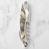 Antiek gouden mandala kunst geweven bloem kurkentrekker (Achterkant)