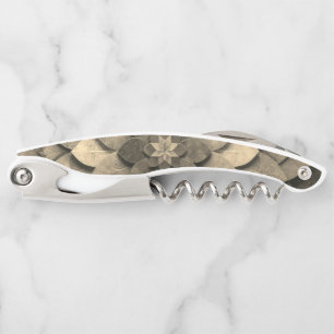 Antiek gouden mandala kunst geweven bloem kurkentrekker