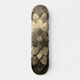 Antiek gouden mandala kunst geweven bloem persoonlijk skateboard