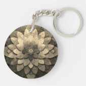 Antiek gouden mandala kunst geweven bloem sleutelhanger (Achterkant)