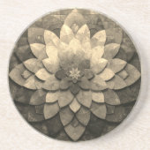 Antiek gouden mandala kunst geweven bloem zandsteen onderzetter (Voorkant)