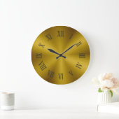 Antiek gouden metalen klok met Romeinse cijfers (Huis)