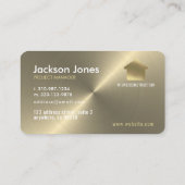 Antiek gouden minimalistische constructie of makel visitekaartje (Achterkant)