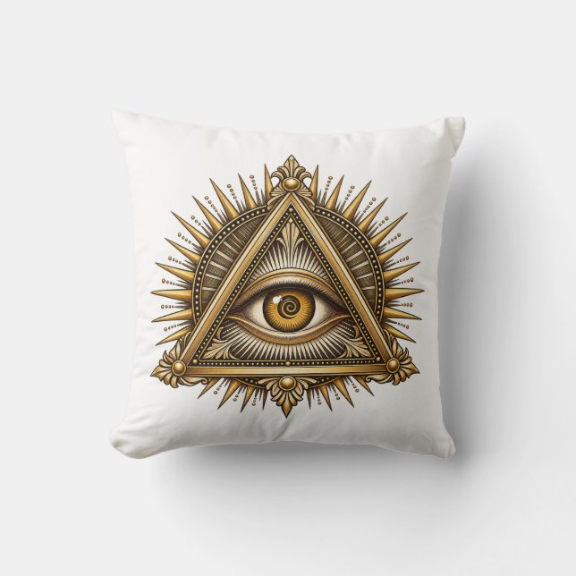 Antiek Gouden Oog Kussen (Voorkant)