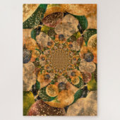  Antiek gouden Paarse Abstracte vlooien Legpuzzel (Verticaal)