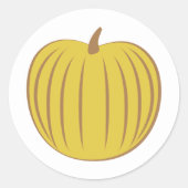 Antiek Gouden Pompoen Herfst Envelop Verzegeling Ronde Sticker (Voorkant)