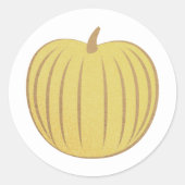 Antiek Gouden Pompoen Herfst Envelop Verzegeling Ronde Sticker (Voorkant)