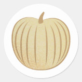 Antiek Gouden Pompoen Herfst Envelope Seal Ronde Sticker (Voorkant)