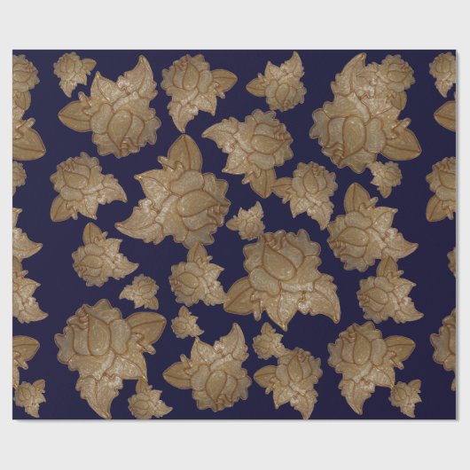 Antiek gouden Roos (LG) Motif Wrapping Paper Cadeaupapier (Vlak)
