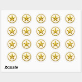 Antiek Gouden Ster Ronde Envelopezegel Sticker (Vel)
