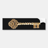 Antiek gouden stoampunk Skeleton Key Bumpersticker (Voorkant)
